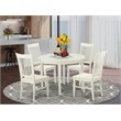 Pemberly Row 5-Piece Wood Table and Chair Dining Set in Linen White