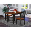 Pemberly Row 3-Piece Wood Dining Table Set with Black and Cherry Finish