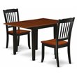 Pemberly Row 3-Piece Wood Dining Table Set with Black and Cherry Finish