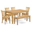 Pemberly Row 6-Piece Wood Kitchen Set in Oak