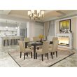 Pemberly Row 7-Piece Dining Table Set with Rectangular Table in Cappuccino