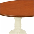 Pemberly Row Dublin 3-Piece Kitchen Table Set in Buttermilk and Cherry Finish