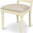 Pemberly Row Dublin 3-Piece Kitchen Table Set in Buttermilk and Cherry Finish