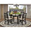 Pemberly Row Boston 5-piece Wood Dining Table Set in Cappuccino Finish