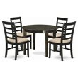 Pemberly Row Boston 5-piece Wood Dining Table Set in Cappuccino Finish