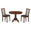Pemberly Row 3-Piece Hartland Mahogany Dining Table and Chair Set
