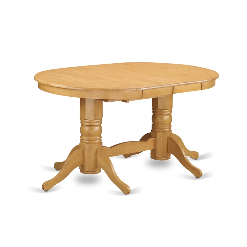 Pemberly Row 5-Piece Dining Set with Oak Table and Faux Leather Chairs