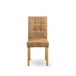 Pemberly Row 5-Piece Dining Set with Oak Table and Faux Leather Chairs