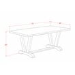 Pemberly Row V-Style 5-Piece Dining Table Set with Parson Chairs in Linen White