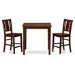 Pemberly Row Vernon Square Counter Height Pub Table Set in Mahogany