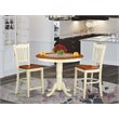 Pemberly Row 3-Piece Wood Dining Set in Buttermilk and Cherry