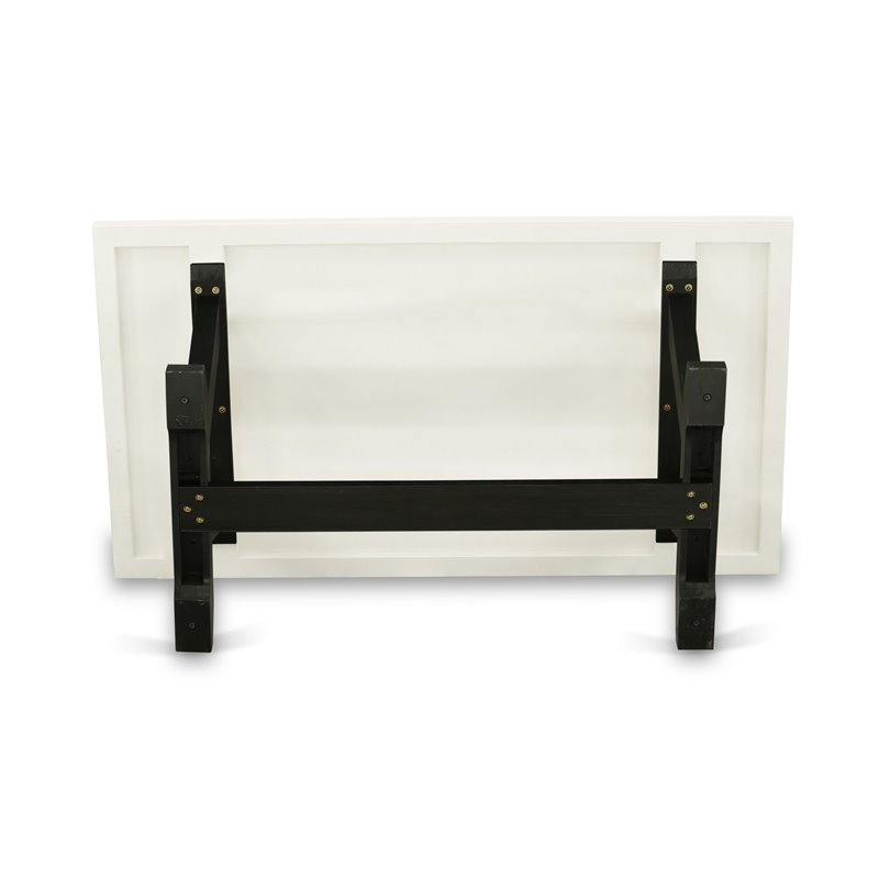 Pemberly Row 40x72 Wood Dining Table in Black and White