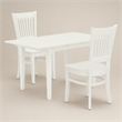 Pemberly Row 3-Piece Table and Dining Chair Set in Linen White Finish