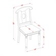 Pemberly Row 3-Piece Dining Set with Napoleon Back in Linen White
