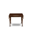 Pemberly Row 5-Piece Dining Table Set in Mahogany with Black Linen Upholstery