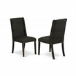 Pemberly Row X-Style 5-Piece Dining Set in Black/Distressed Jacobean