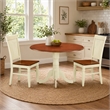 Pemberly Row 3-Piece Dining Set in Buttermilk & Cherry Finish
