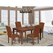 Pemberly Row 5-Piece Wood Dining Set in Mahogany Finish