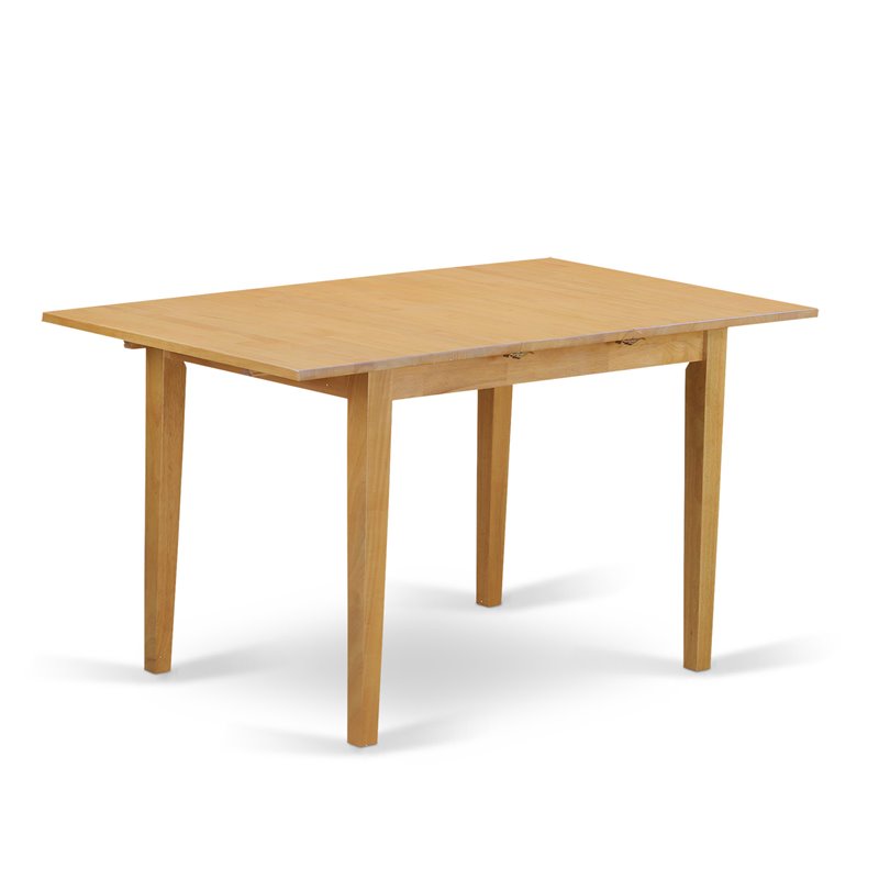 Pemberly Row 3-Piece Dining Set with Wood Seats in Oak Finish