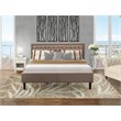Pemberly Row 2-Piece King Bed Bedroom Set in Dark Khaki Brown/Cream