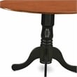 Pemberly Row 3-Piece Round Dining Set in Black and Cherry Finish