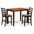 Pemberly Row 3-Piece Wood Dining Set in Black and Cherry