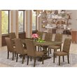 Pemberly Row 9-Piece Dining Set with Pedestal Table in Distressed Jacobean