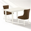 Pemberly Row Norfolk 3-Piece Dining Table Set in Linen White