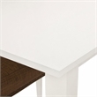 Pemberly Row Norfolk 3-Piece Dining Table Set in Linen White