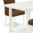 Pemberly Row Norfolk 3-Piece Dining Table Set in Linen White