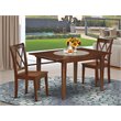 Pemberly Row 3-Piece Traditional Wood Dining Set in Mahogany Finish