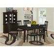 Pemberly Row Capri 7-Piece Dining Set Linen Seat in Cappuccino