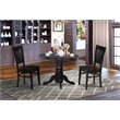Pemberly Row 3-Piece Dining Set with Round Table and Chair Slatted Back