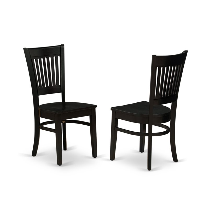 Pemberly Row 3-Piece Dining Set with Round Table and Chair Slatted Back