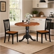 Pemberly Row 3-Piece Wood Dining Set in Black and Cherry