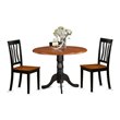 Pemberly Row 3-Piece Wood Dining Set in Black and Cherry