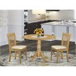 Pemberly Row Traditional 3-Piece Oak Wood Dining Set