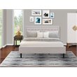 Pemberly Row 2-Piece King Platform Bedroom Set in Mist Beige Fabric