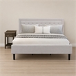 Pemberly Row 2-Piece King Platform Bedroom Set in Mist Beige Fabric