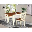 Pemberly Row Norden 3-Piece Dining Table Set in Cherry and Buttermilk Finish