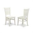 Pemberly Row 3-Piece Dining Set with Slatted Back Chairs in Linen White