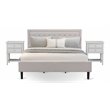 Pemberly Row 3-Piece Mist Beige King Bedroom Set with Wingback Bed