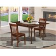 Pemberly Row 3-Piece Mahogany Kitchen Table Set with 2 Chairs