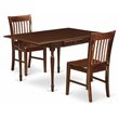 Pemberly Row 3-Piece Mahogany Kitchen Table Set with 2 Chairs
