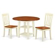 Pemberly Row 3-Piece Wood Dining Set in Buttermilk and Cherry Finish