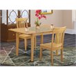 Pemberly Row 3-Piece Traditional Wood Dinette Set in Oak