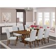 Pemberly Row 9-Piece Dining Room Set with Pedestal Table in Walnut