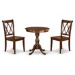 Pemberly Row 3-Piece Wood Dining Set with Table and Chairs in Mahogany