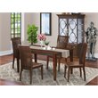 Pemberly Row 5-Piece Wood Dining Set with Mahogany Finish