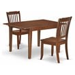 Pemberly Row 3-Piece Dining Table and Slatted Chairs in Mahogany